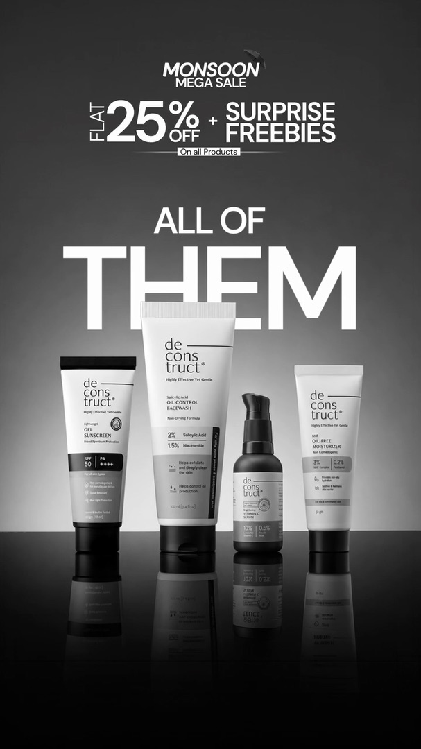 Deconstruct Skincare - Monsoon Mega Sale reel by The Brand Bee