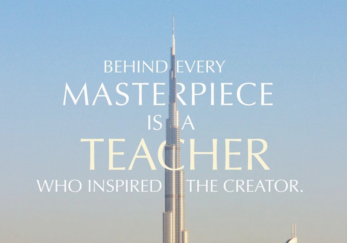Behind every masterpiece is a teacher who inspired the creator - Emaar India Teachers' Day post