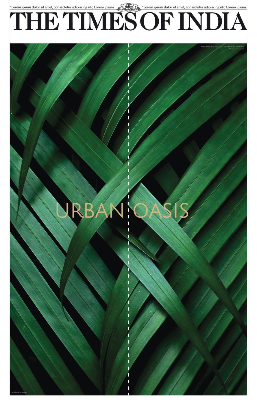 Urban Oasis launch ad mockup