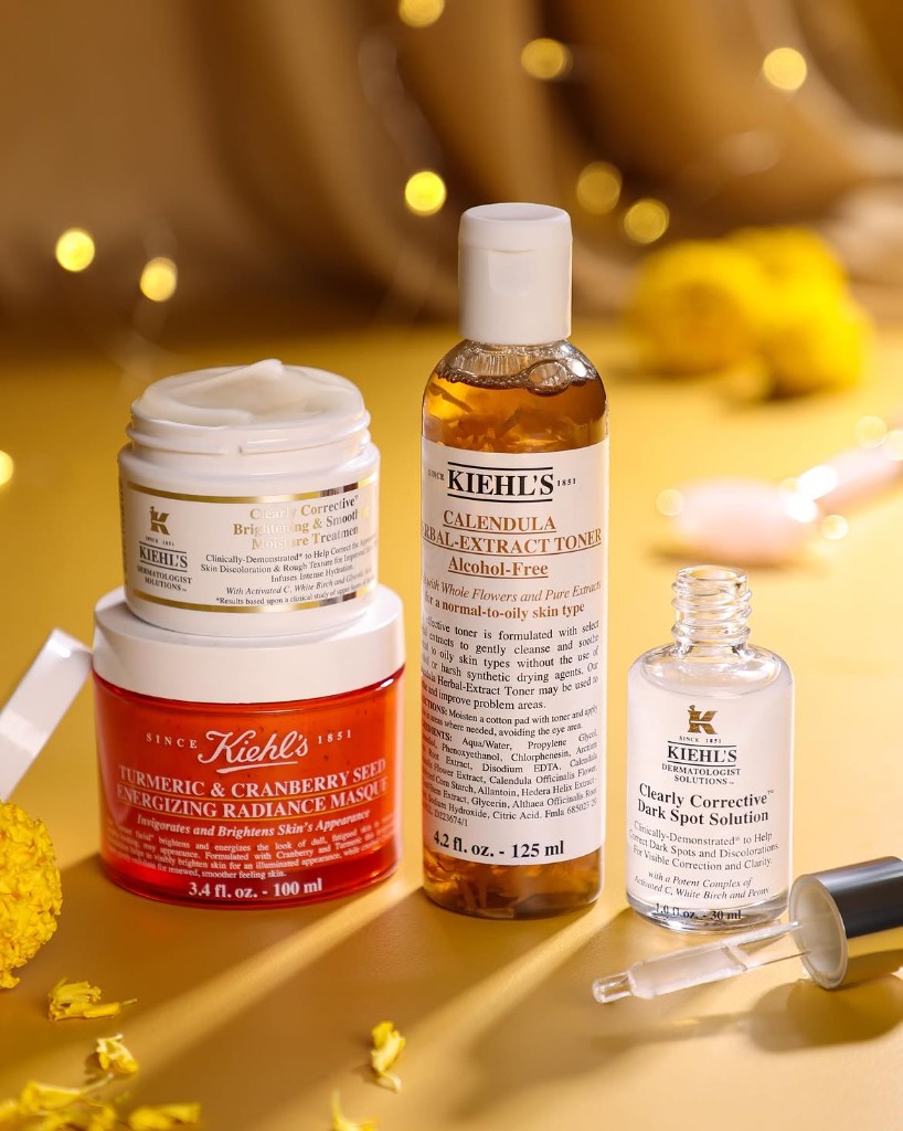 E-commerce beauty photography - Kiehls skincare products