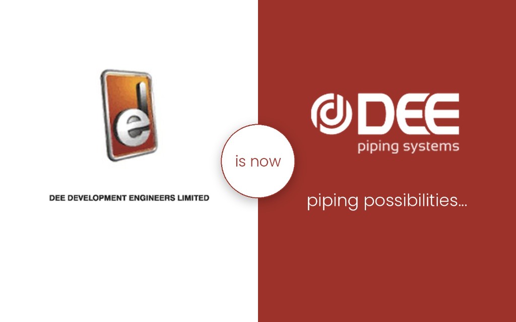 DEE Development Engineers is now DEE Piping Systems - rebrand announcement by The Brand Bee