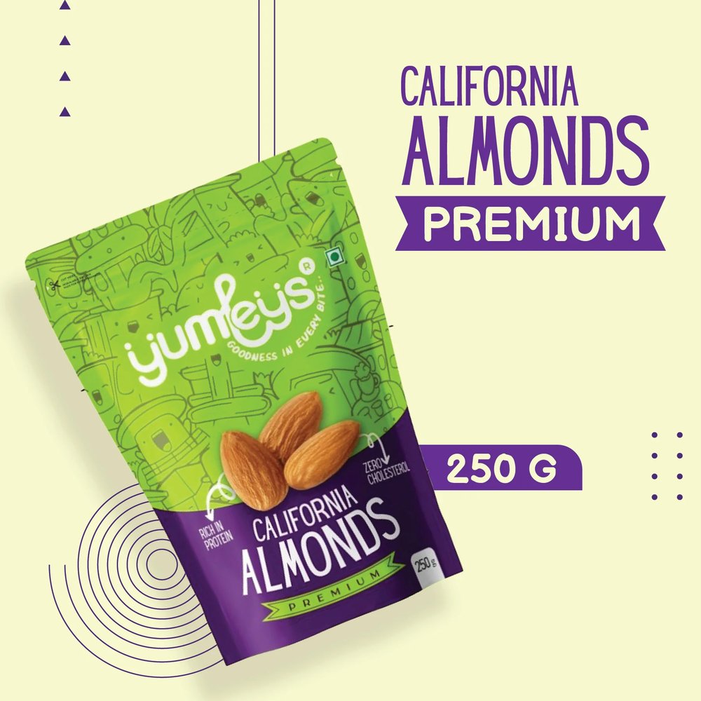 Yumleys packaging system - California Almonds premium creative by The Brand Bee